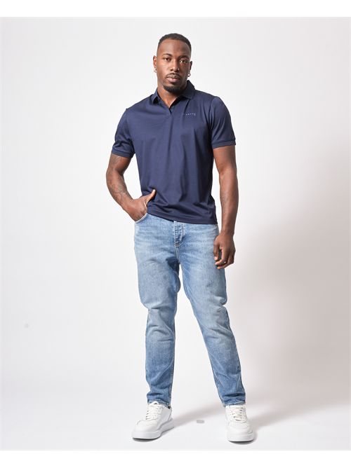 Polo Richmond X en coton avec logo brodé RICHMOND X | UMP25333PODARK SAPPHIRE